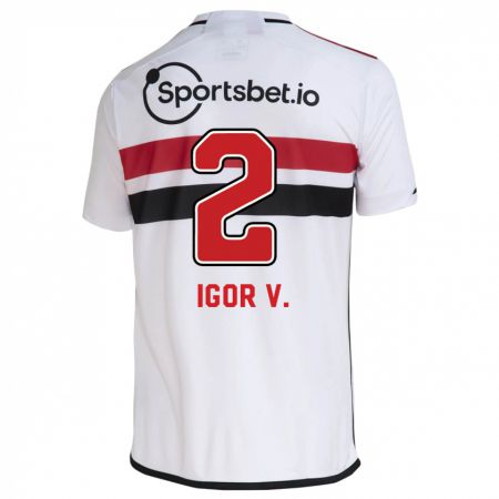 Kandiny Niño Camiseta Igor Vinícius #2 Blanco 1ª Equipación 2023/24 La Camisa Chile
