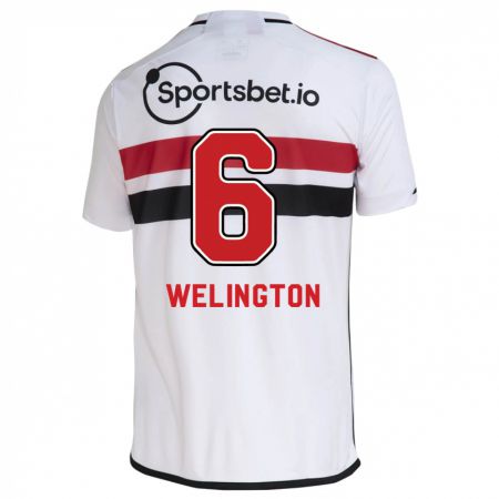 Kandiny Niño Camiseta Welington #6 Blanco 1ª Equipación 2023/24 La Camisa Chile