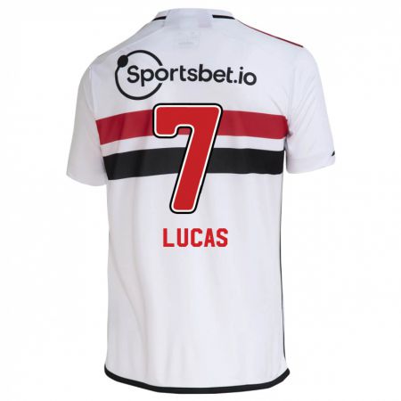 Kandiny Niño Camiseta Lucas Moura #7 Blanco 1ª Equipación 2023/24 La Camisa Chile