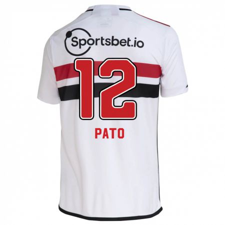 Kandiny Niño Camiseta Alexandre Pato #12 Blanco 1ª Equipación 2023/24 La Camisa Chile
