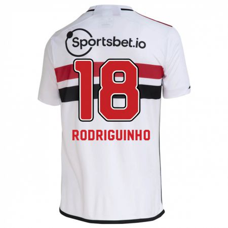 Kandiny Niño Camiseta Rodriguinho #18 Blanco 1ª Equipación 2023/24 La Camisa Chile
