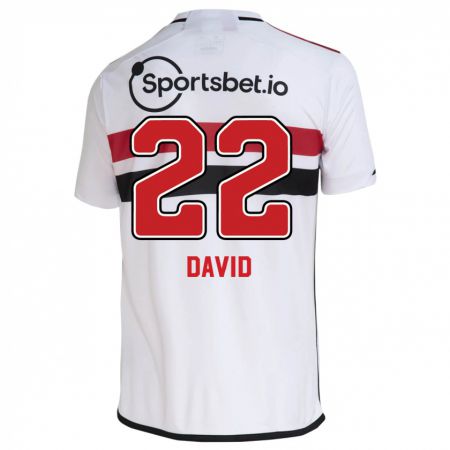 Kandiny Niño Camiseta David #22 Blanco 1ª Equipación 2023/24 La Camisa Chile