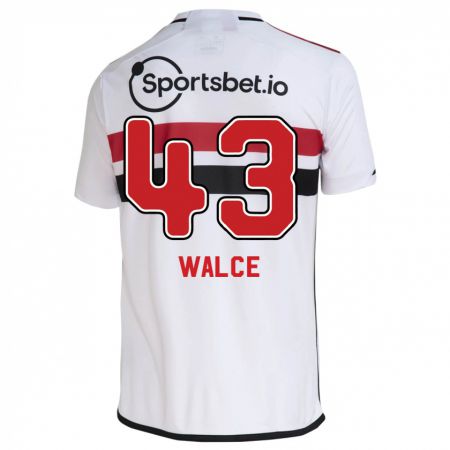 Kandiny Niño Camiseta Walce #43 Blanco 1ª Equipación 2023/24 La Camisa Chile