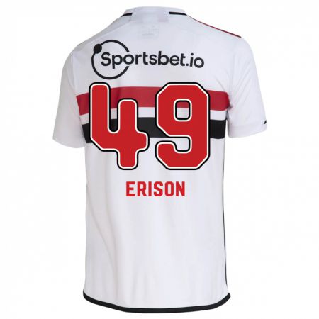 Kandiny Niño Camiseta Erison #49 Blanco 1ª Equipación 2023/24 La Camisa Chile