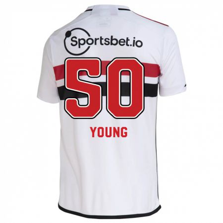 Kandiny Niño Camiseta Young #50 Blanco 1ª Equipación 2023/24 La Camisa Chile