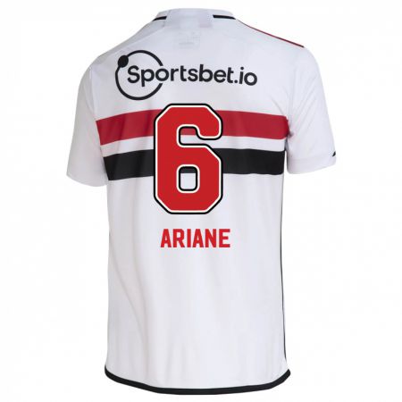 Kandiny Niño Camiseta Ariane #6 Blanco 1ª Equipación 2023/24 La Camisa Chile