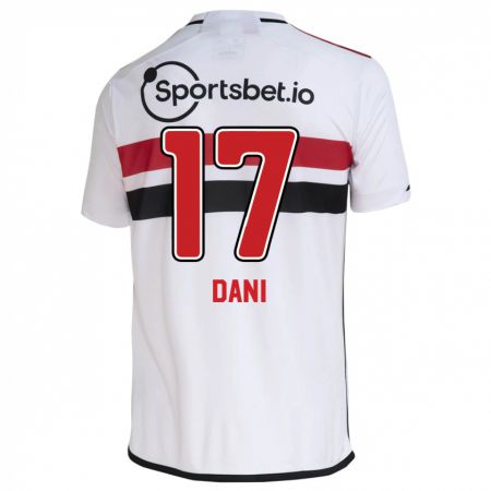 Kandiny Niño Camiseta Dani #17 Blanco 1ª Equipación 2023/24 La Camisa Chile