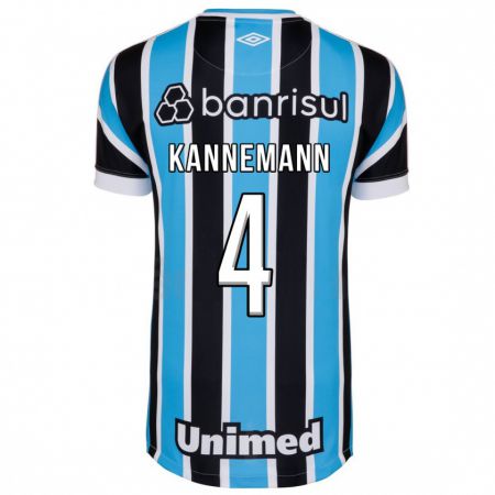 Kandiny Niño Camiseta Walter Kannemann #4 Azul 1ª Equipación 2023/24 La Camisa Chile