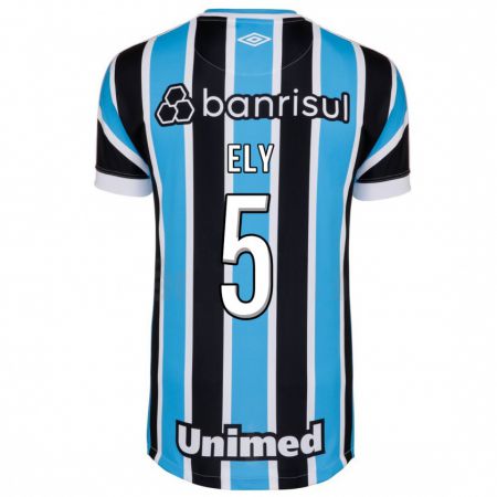 Kandiny Niño Camiseta Rodrigo Ely #5 Azul 1ª Equipación 2023/24 La Camisa Chile