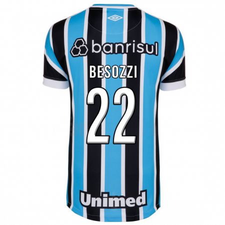 Kandiny Niño Camiseta Lucas Besozzi #22 Azul 1ª Equipación 2023/24 La Camisa Chile