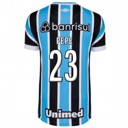 Kandiny Niño Camiseta Pepê #23 Azul 1ª Equipación 2023/24 La Camisa Chile