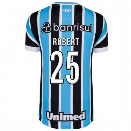 Kandiny Niño Camiseta Jhonata Robert #25 Azul 1ª Equipación 2023/24 La Camisa Chile