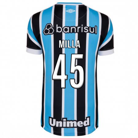 Kandiny Niño Camiseta Lucas Milla #45 Azul 1ª Equipación 2023/24 La Camisa Chile