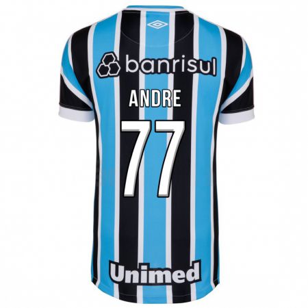 Kandiny Niño Camiseta André #77 Azul 1ª Equipación 2023/24 La Camisa Chile