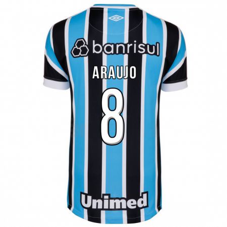 Kandiny Niño Camiseta Caio Araujo #8 Azul 1ª Equipación 2023/24 La Camisa Chile