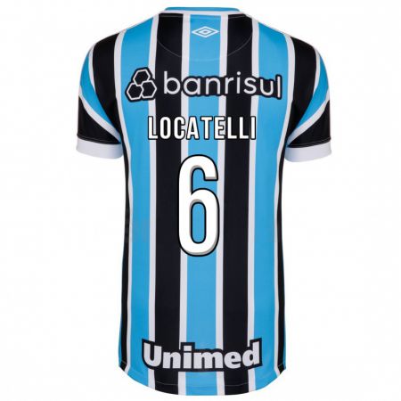 Kandiny Niño Camiseta Natane Locatelli #6 Azul 1ª Equipación 2023/24 La Camisa Chile