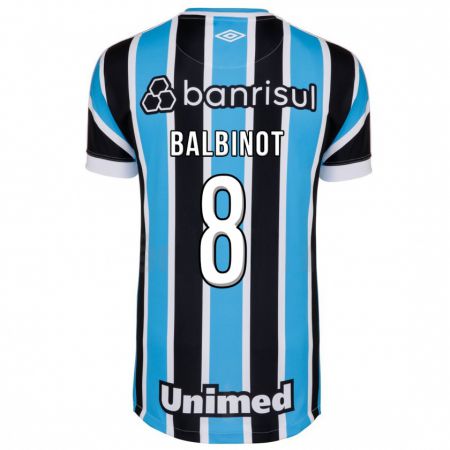Kandiny Niño Camiseta Manu Balbinot #8 Azul 1ª Equipación 2023/24 La Camisa Chile