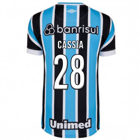 Kandiny Niño Camiseta Cássia #28 Azul 1ª Equipación 2023/24 La Camisa Chile