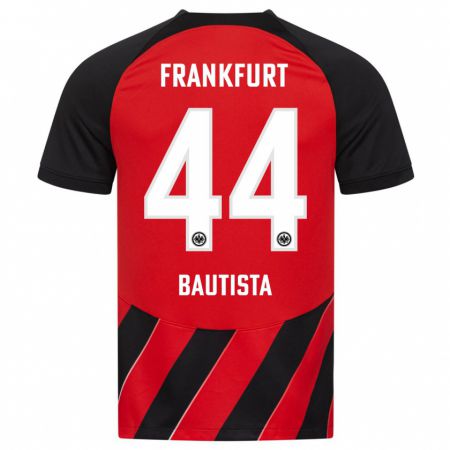 Kandiny Niño Camiseta Davis Bautista #44 Negro Rojo 1ª Equipación 2023/24 La Camisa Chile