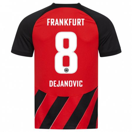 Kandiny Niño Camiseta Daniel Dejanovic #8 Negro Rojo 1ª Equipación 2023/24 La Camisa Chile