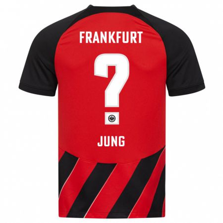 Kandiny Niño Camiseta Louis Jung #0 Negro Rojo 1ª Equipación 2023/24 La Camisa Chile