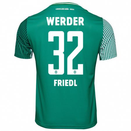 Kandiny Niño Camiseta Marco Friedl #32 Verde 1ª Equipación 2023/24 La Camisa Chile
