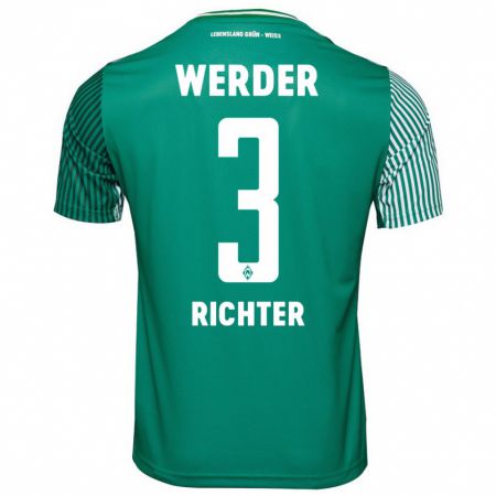 Kandiny Niño Camiseta Mathis Richter #3 Verde 1ª Equipación 2023/24 La Camisa Chile