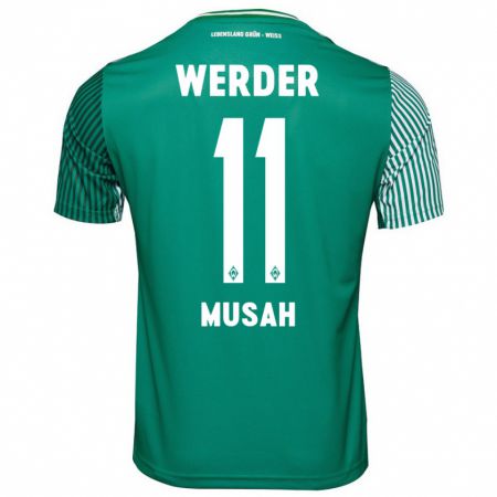 Kandiny Niño Camiseta Salim Musah #11 Verde 1ª Equipación 2023/24 La Camisa Chile