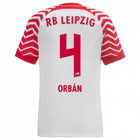 Kandiny Niño Camiseta Willi Orbán #4 Blanco 1ª Equipación 2023/24 La Camisa Chile