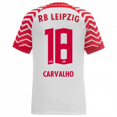 Kandiny Niño Camiseta Fábio Carvalho #18 Blanco 1ª Equipación 2023/24 La Camisa Chile