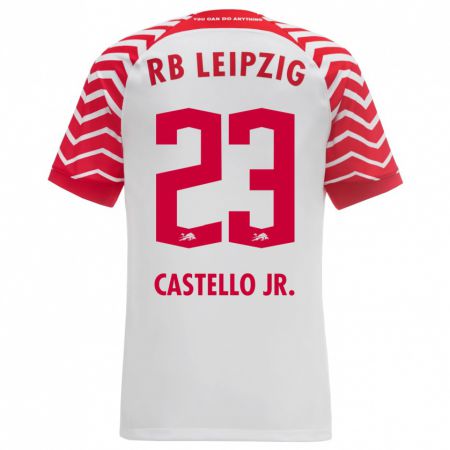 Kandiny Niño Camiseta Castello Lukeba #23 Blanco 1ª Equipación 2023/24 La Camisa Chile