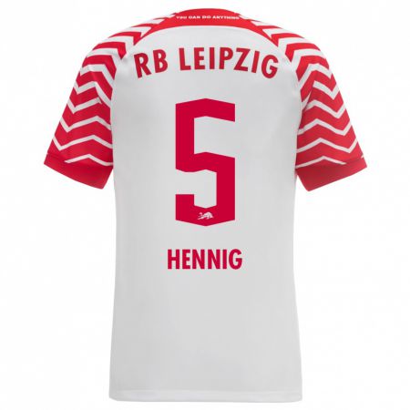 Kandiny Niño Camiseta Lenny Hennig #5 Blanco 1ª Equipación 2023/24 La Camisa Chile