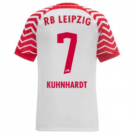 Kandiny Niño Camiseta Paul Kühnhardt #7 Blanco 1ª Equipación 2023/24 La Camisa Chile