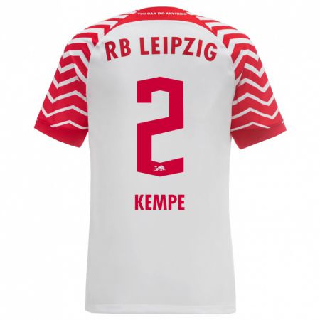 Kandiny Niño Camiseta Frederike Kempe #2 Blanco 1ª Equipación 2023/24 La Camisa Chile