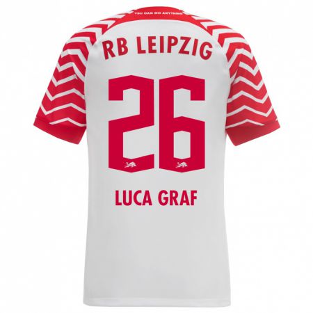 Kandiny Niño Camiseta Luca Marie Graf #26 Blanco 1ª Equipación 2023/24 La Camisa Chile