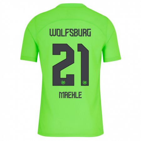 Kandiny Niño Camiseta Joakim Maehle #21 Verde 1ª Equipación 2023/24 La Camisa Chile