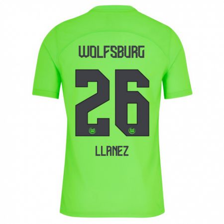 Kandiny Niño Camiseta Ulysses Llanez #26 Verde 1ª Equipación 2023/24 La Camisa Chile