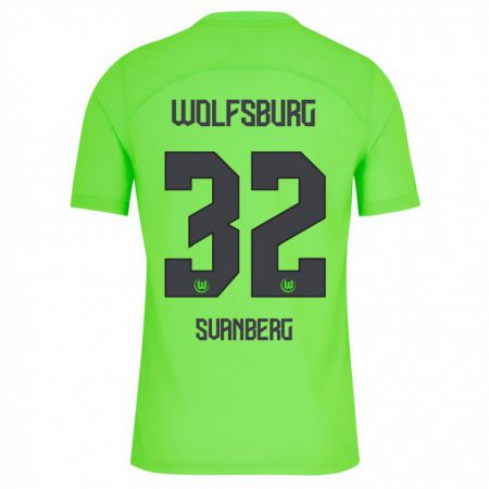 Kandiny Niño Camiseta Mattias Svanberg #32 Verde 1ª Equipación 2023/24 La Camisa Chile