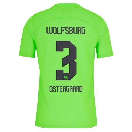 Kandiny Niño Camiseta Christian Östergaard #3 Verde 1ª Equipación 2023/24 La Camisa Chile