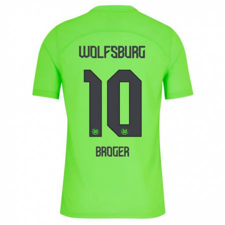 Kandiny Niño Camiseta Bennit Bröger #10 Verde 1ª Equipación 2023/24 La Camisa Chile