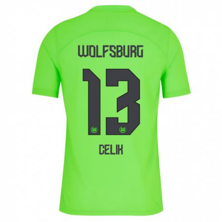 Kandiny Niño Camiseta Dennis Celik #13 Verde 1ª Equipación 2023/24 La Camisa Chile