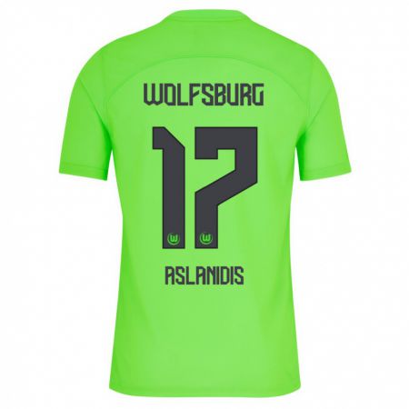 Kandiny Niño Camiseta Elijas Aslanidis #17 Verde 1ª Equipación 2023/24 La Camisa Chile