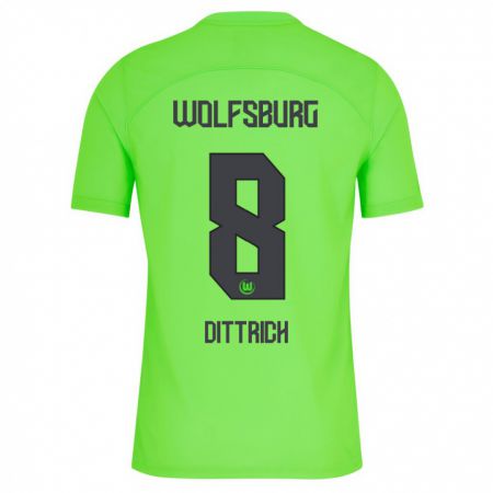 Kandiny Niño Camiseta Elia Dittrich #8 Verde 1ª Equipación 2023/24 La Camisa Chile