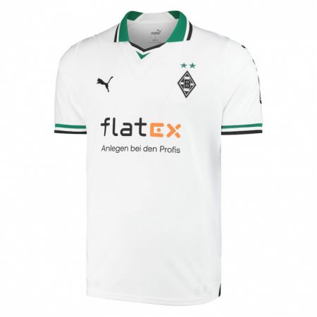Kandiny Niño Camiseta Alassane Plea #14 Blanco Verde 1ª Equipación 2023/24 La Camisa Chile