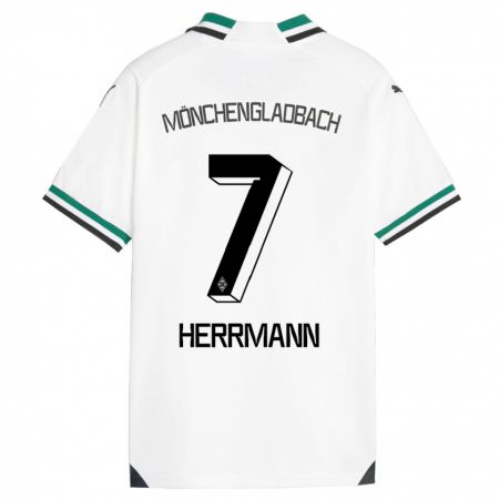 Kandiny Niño Camiseta Patrick Herrmann #7 Blanco Verde 1ª Equipación 2023/24 La Camisa Chile