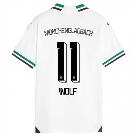 Kandiny Niño Camiseta Hannes Wolf #11 Blanco Verde 1ª Equipación 2023/24 La Camisa Chile