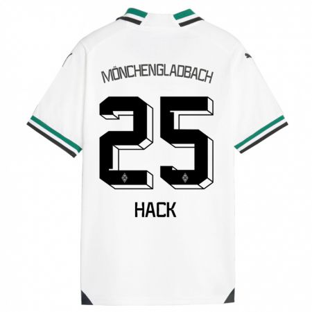 Kandiny Niño Camiseta Robin Hack #25 Blanco Verde 1ª Equipación 2023/24 La Camisa Chile