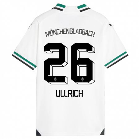 Kandiny Niño Camiseta Lukas Ullrich #26 Blanco Verde 1ª Equipación 2023/24 La Camisa Chile
