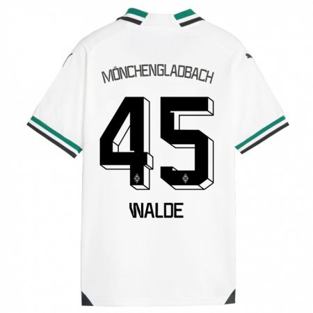 Kandiny Niño Camiseta Simon Walde #45 Blanco Verde 1ª Equipación 2023/24 La Camisa Chile