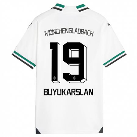 Kandiny Niño Camiseta Oguzcan Büyükarslan #19 Blanco Verde 1ª Equipación 2023/24 La Camisa Chile